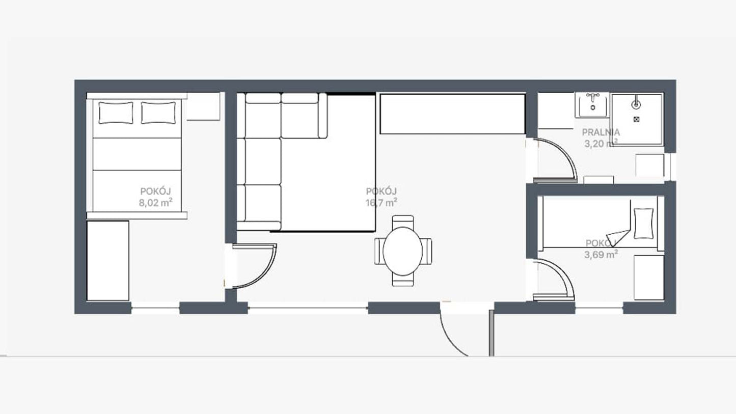 Casa modular de 37 m2 de serie todo el año