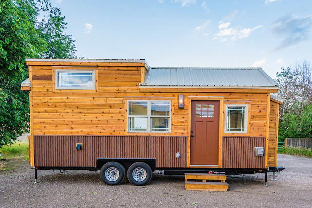 Casa móvel T1 SOTO sobre un remolque de doble eje de 24 m2 con un bonito diseño rústico